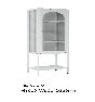 Single glass door locker high white