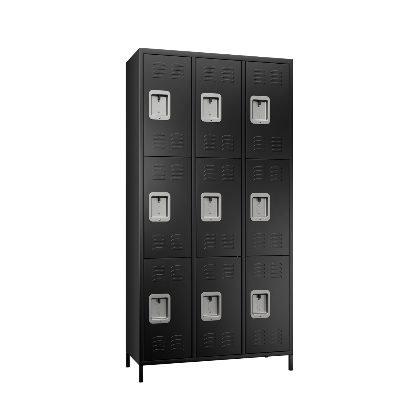 Wide nine-door wardrobe