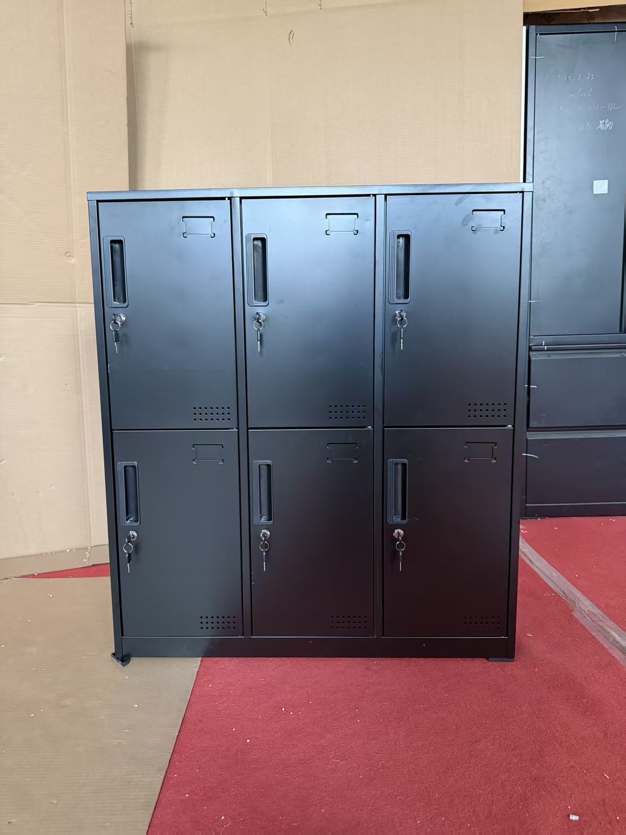 Plastic hook six-door locker cabinet, low height 塑扣六门更衣柜矮/九门