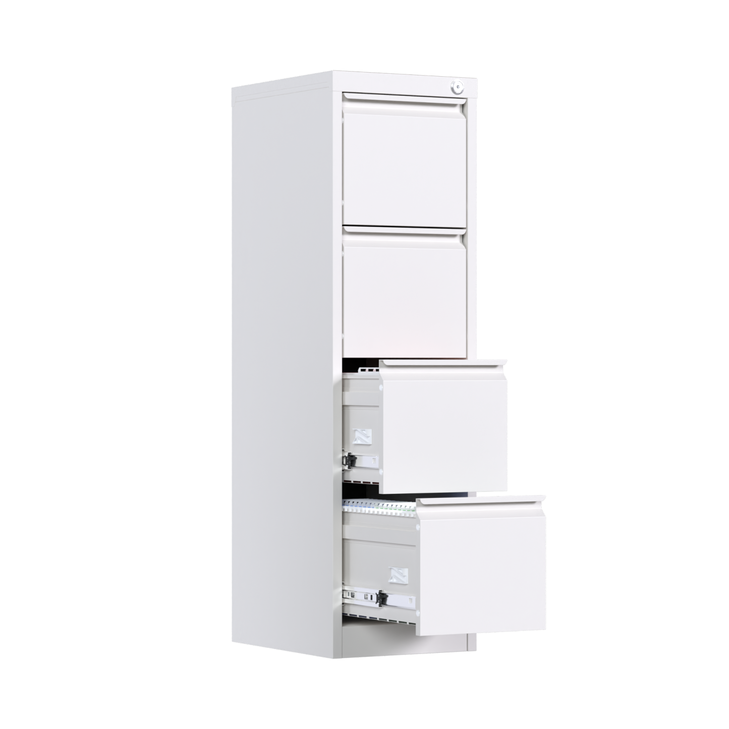 Goose neck narrow four cabinet White