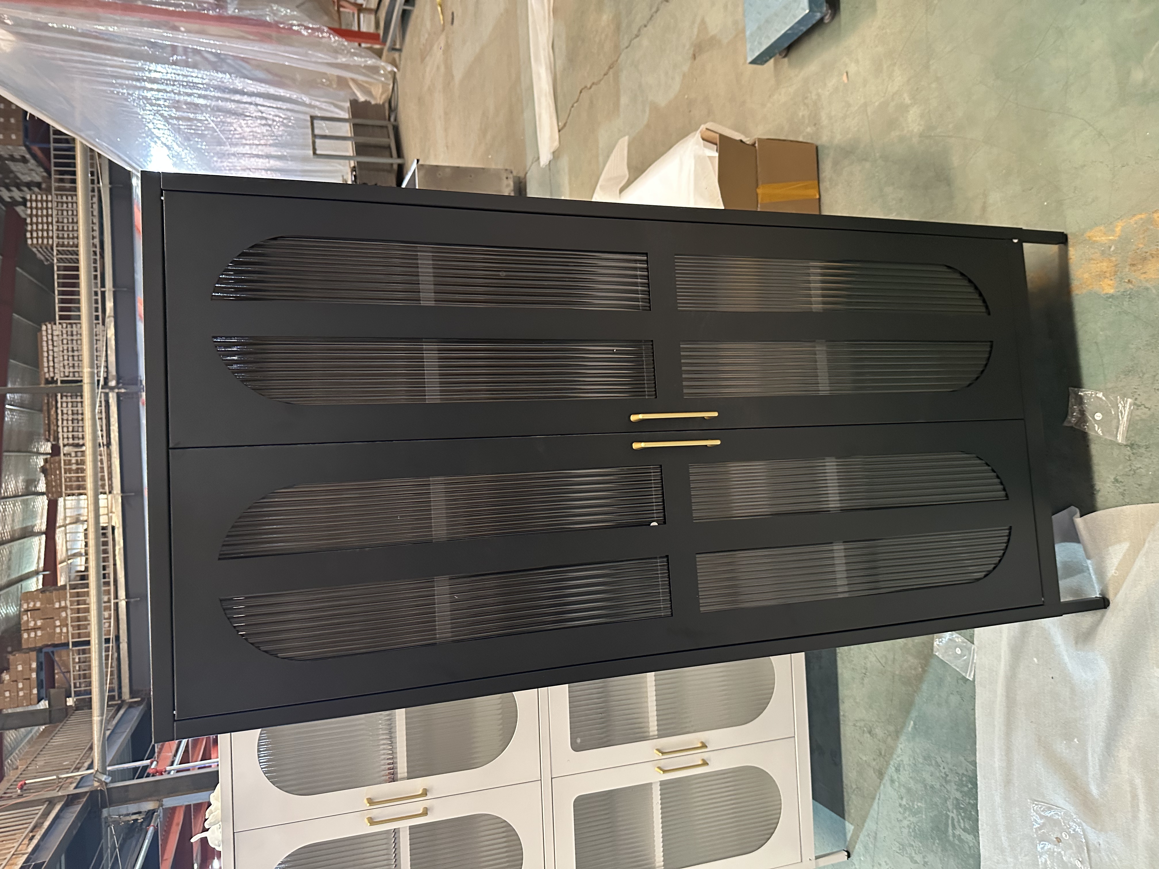 Folio center cabinet black/white对开玻中柜黑/白