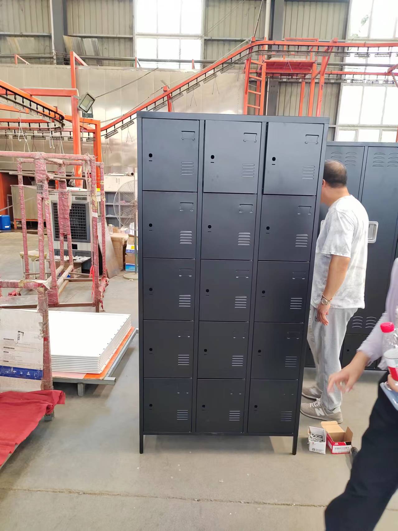 Wide fifteen door wardrobe宽十五门衣柜