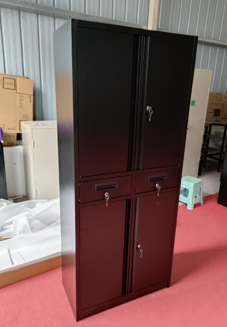 Plastic buckle in two bucket cabinet black