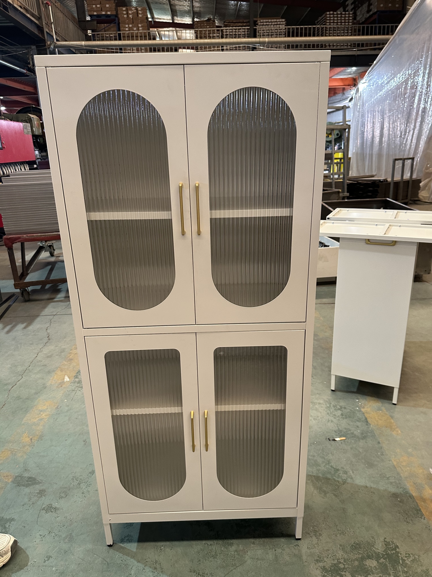 Quad glass center cabinet black/white四开上下玻中柜黑/白