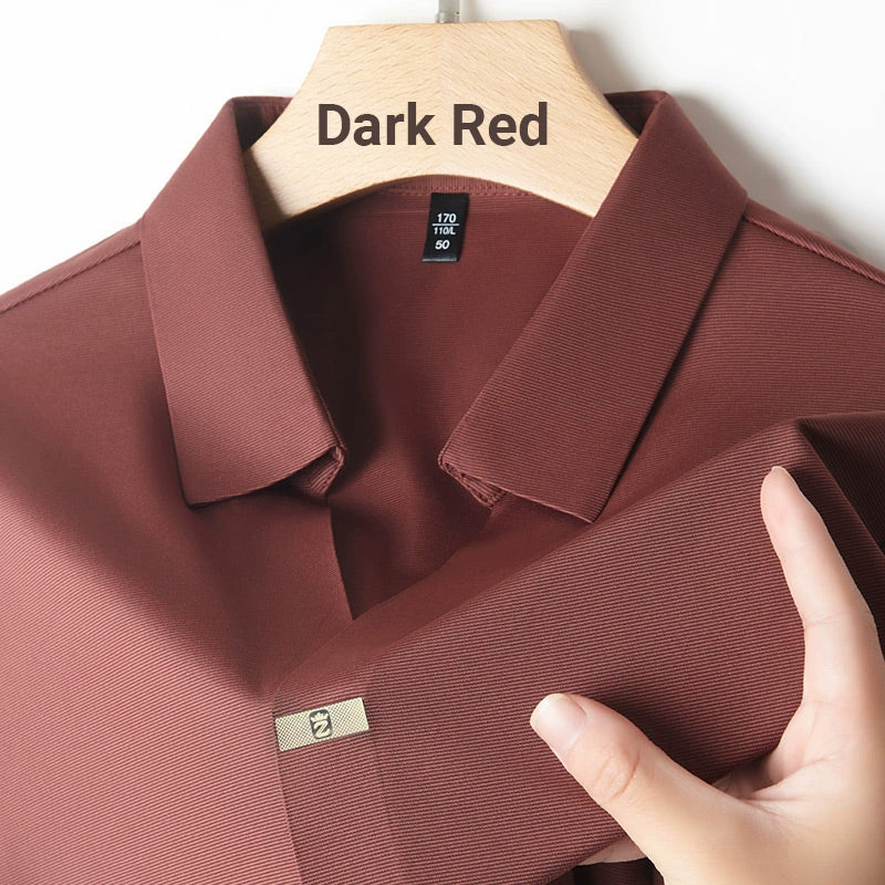 Men’s Casual Lapel Breathable Wrinkle-free T-shirt