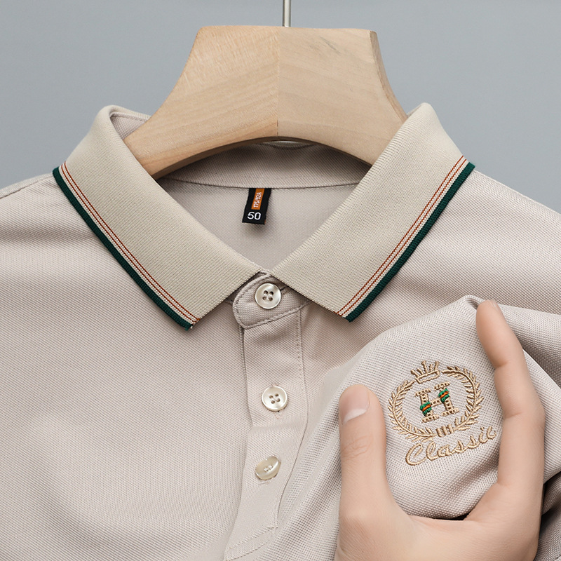 Summer business casual lapel short sleeve T-shirt