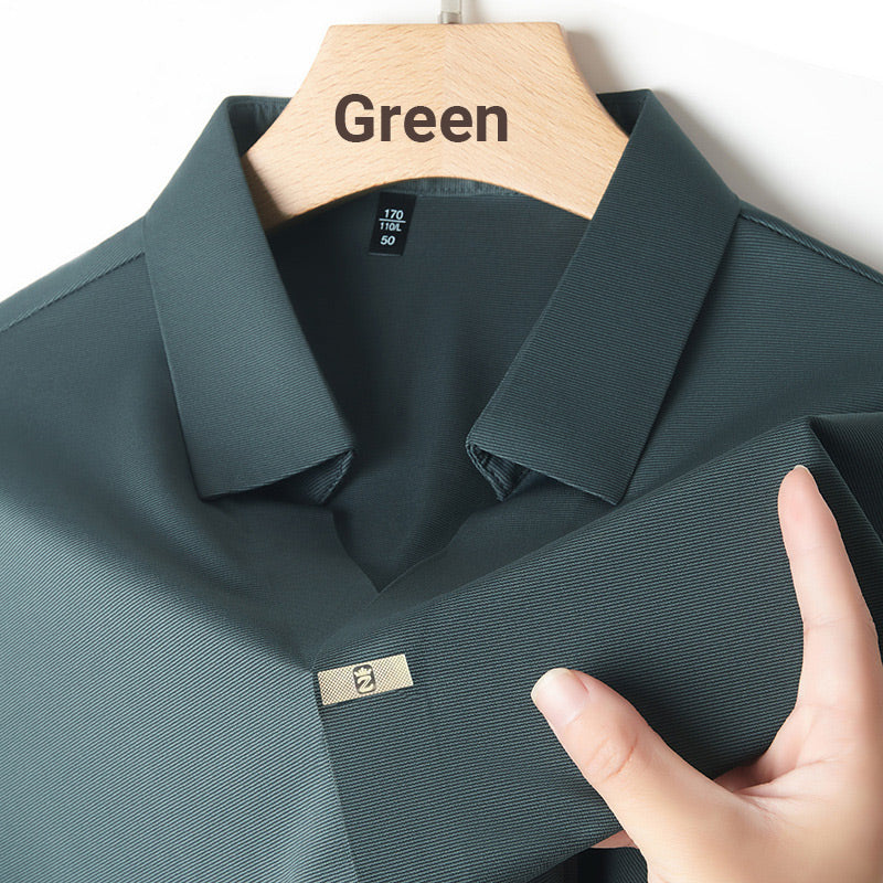 Men’s Casual Lapel Breathable Wrinkle-free T-shirt