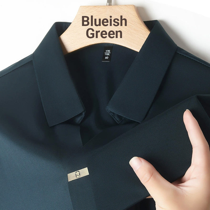 Men’s Casual Lapel Breathable Wrinkle-free T-shirt