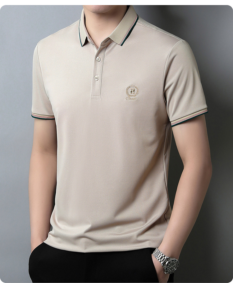 Summer business casual lapel short sleeve T-shirt