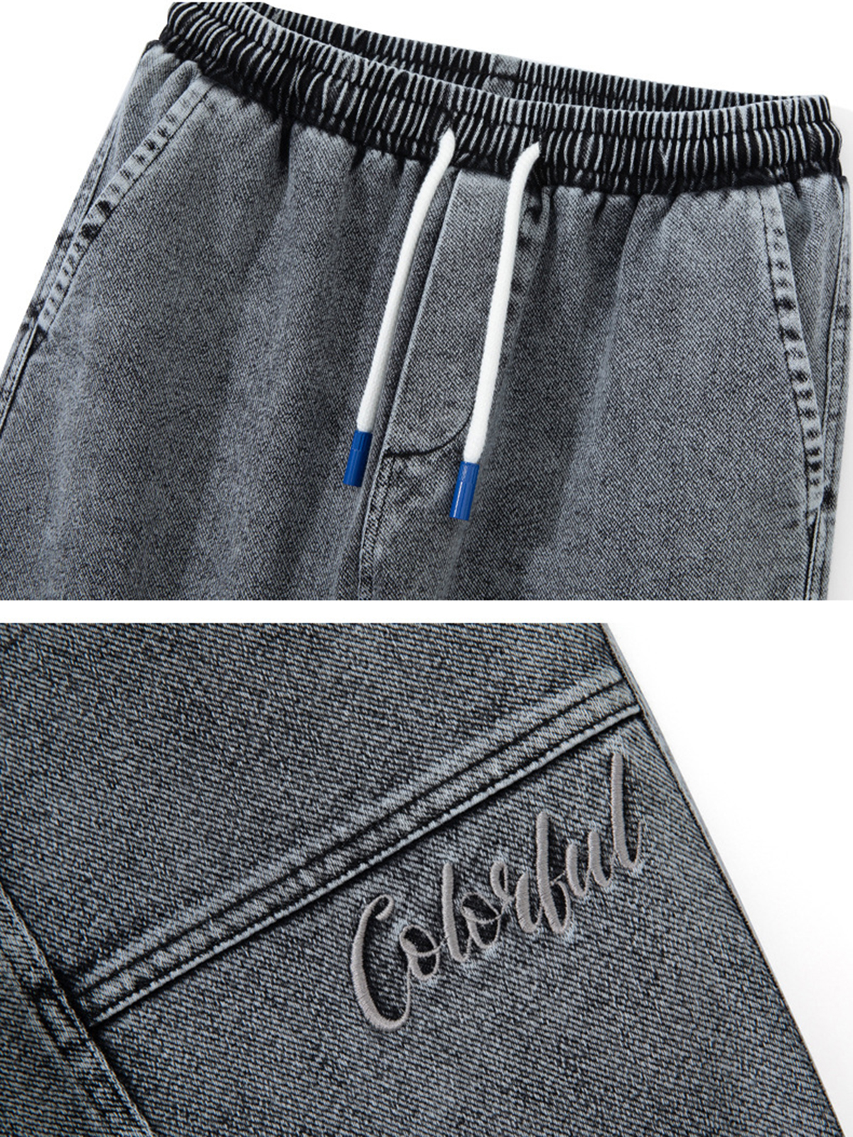 Men's 100% Cotton Vintage-Washed Distressed Multi-Pocket Loose-Fit Cuffed Casual Pants