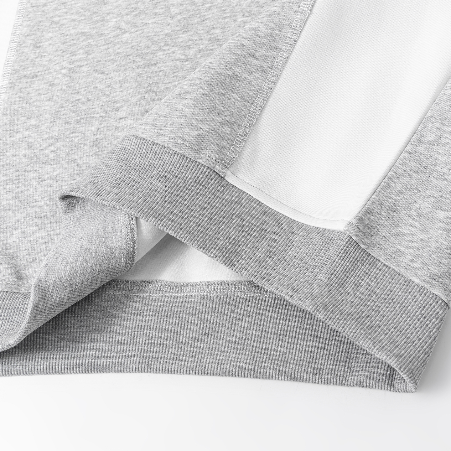 Unisex Color Block Half High Neck Loose Casual Long Sleeve Sweatshirt