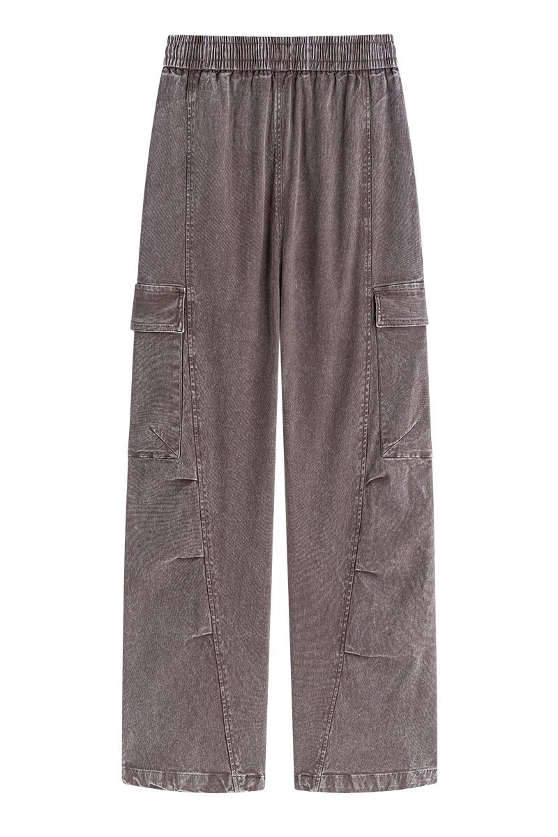 Men's 100% Cotton Washed Distressed Heavy-Duty Straight Leg Pants