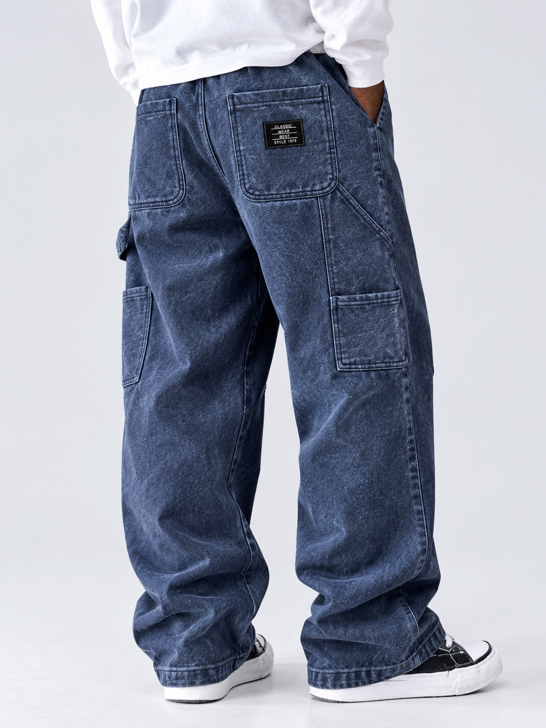 Men's Autumn Comfortable Multi-Pocket Straight-Leg Pants