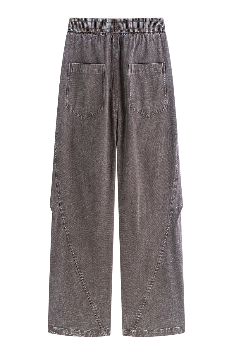 Men's 100% Cotton Washed Distressed Work Straight Leg Pants