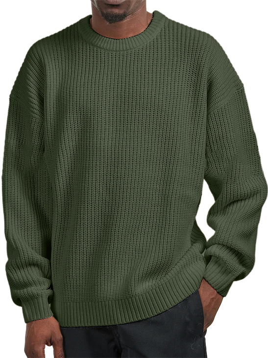 Men's Casual Everyday Crew Neck Basic Sweater
