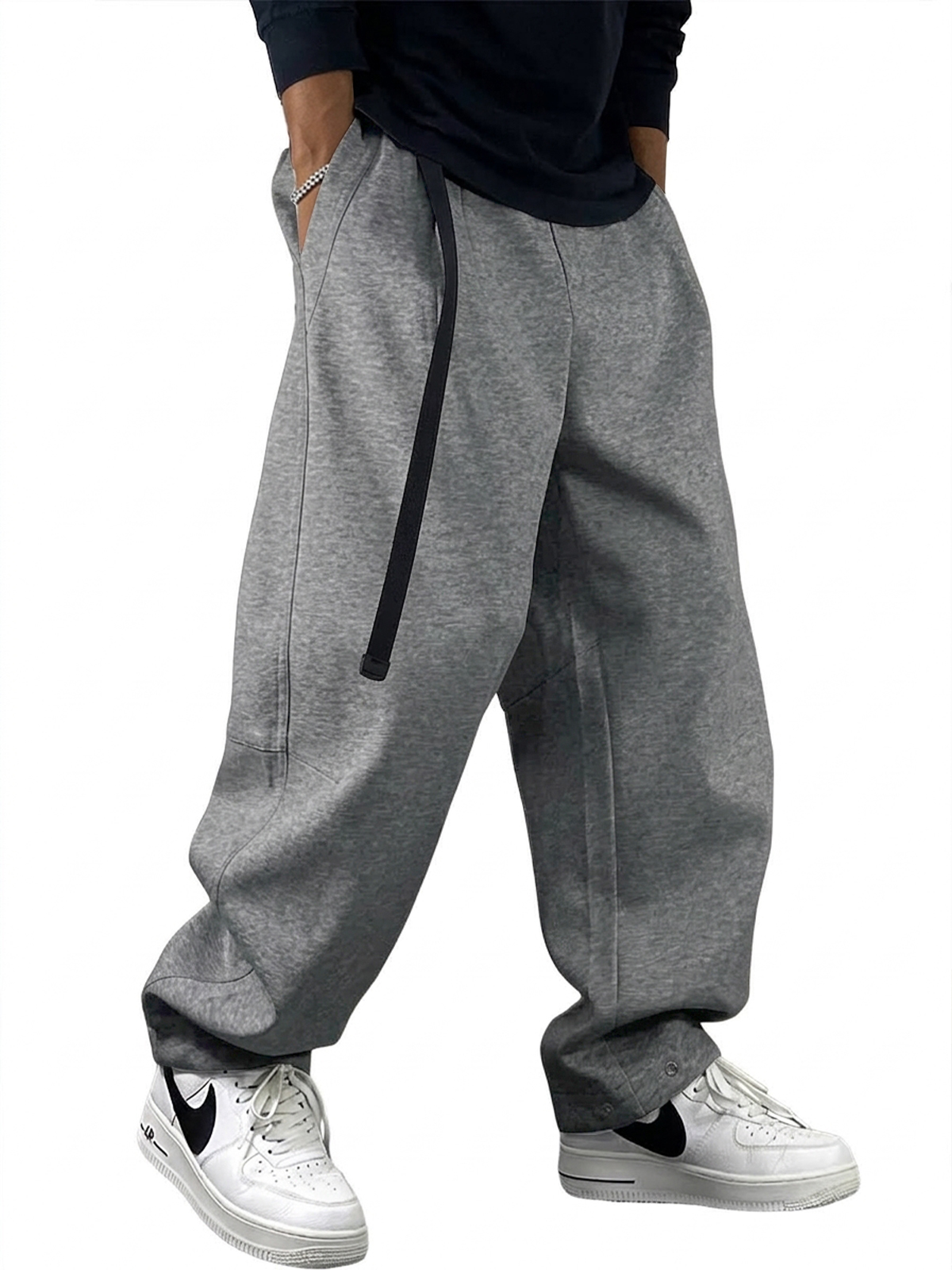Men's Fall Comfortable Loose-Fit Curved-Leg Pants