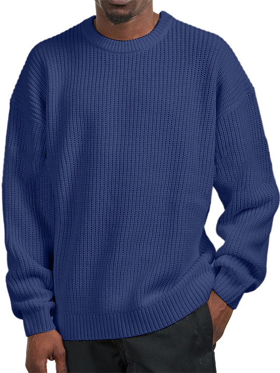 Men's Casual Everyday Crew Neck Basic Sweater