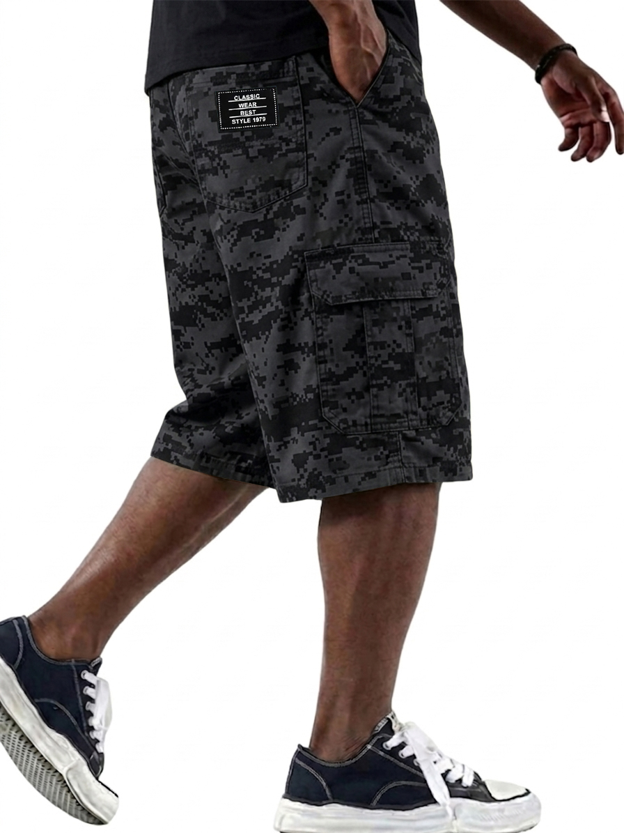 Pixel Camouflage Basic Cargo Shorts