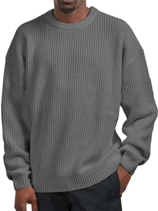 Men's Casual Everyday Crew Neck Basic Sweater
