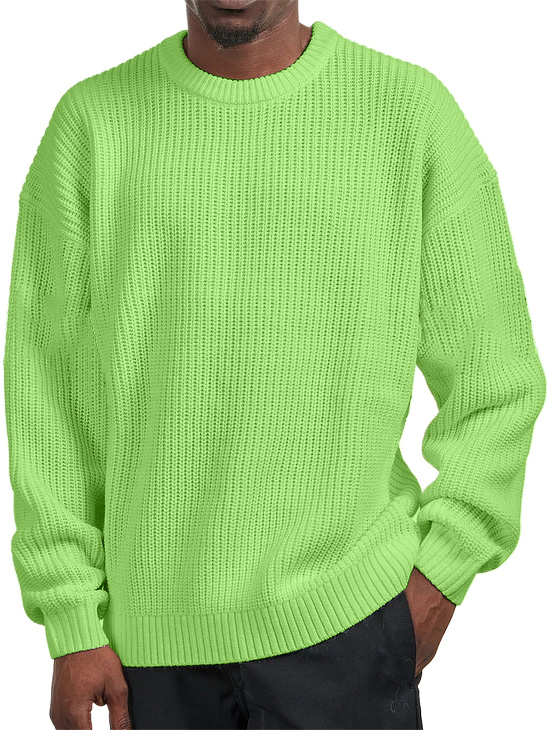 Men's Casual Everyday Crew Neck Basic Sweater