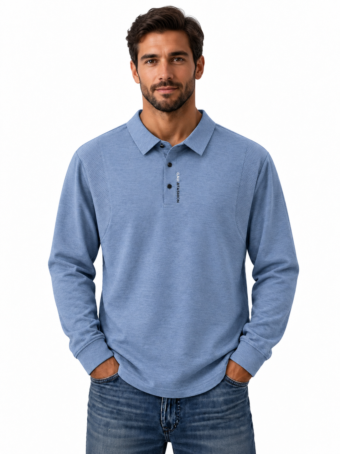 Men's Spring/Autumn Lapel Casual Fashionable Breathable Versatile Polo Shirt