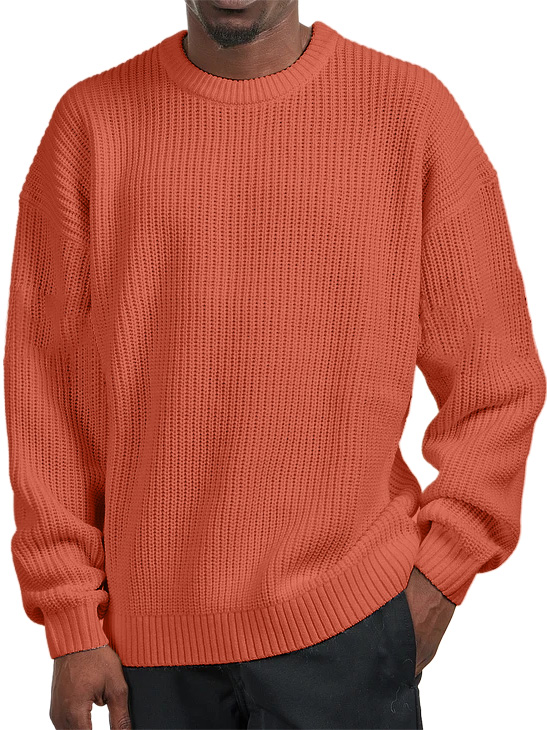 Men's Casual Everyday Crew Neck Basic Sweater
