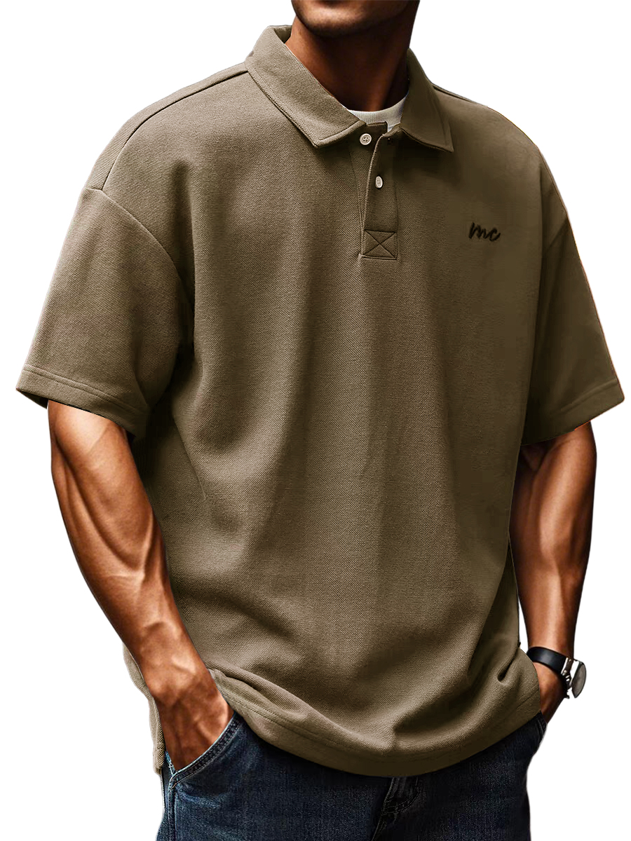 Men's American Casual Retro Loose Short-sleeved Polo Shirt