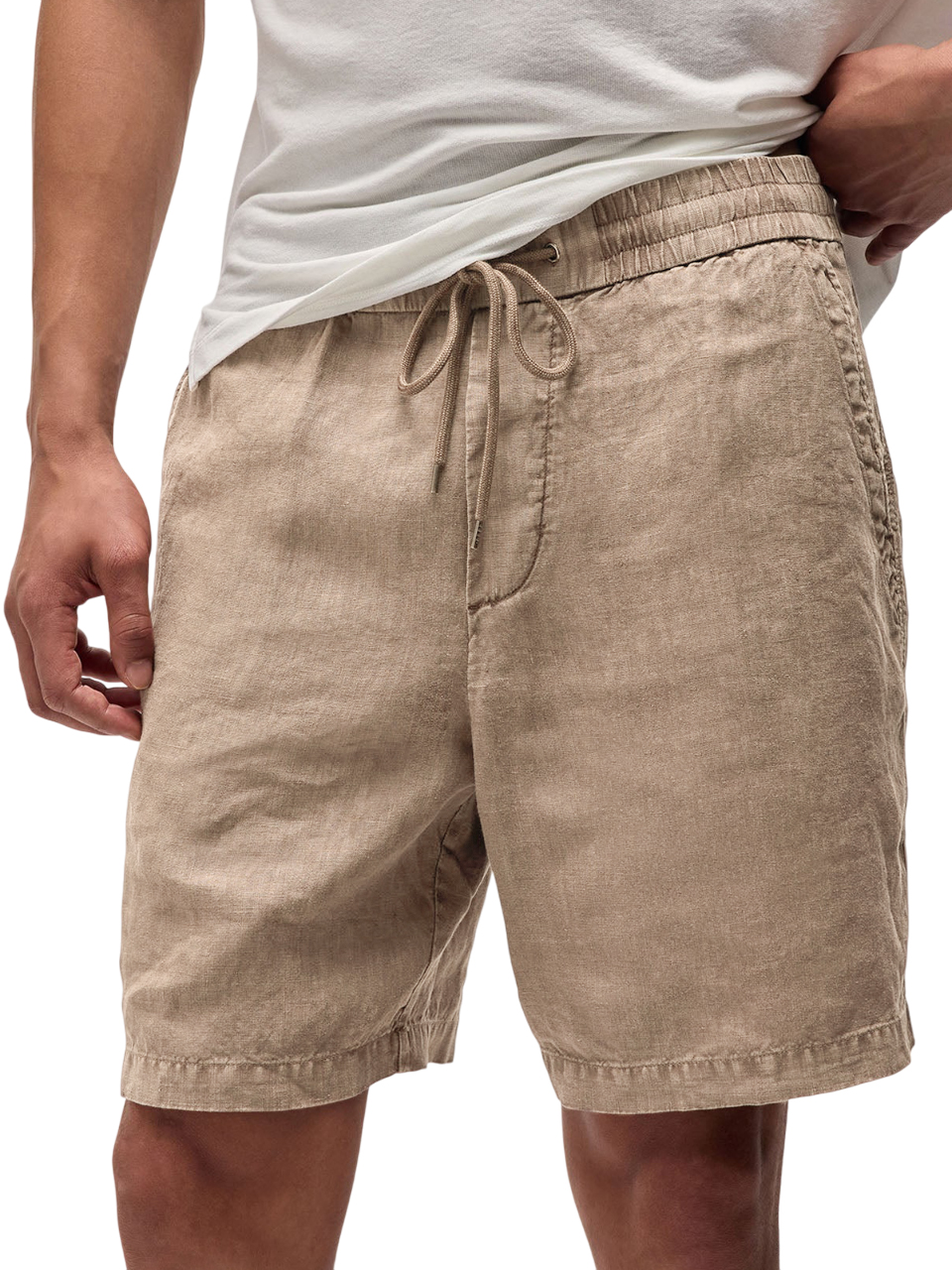 Men's Breathable Vintage Linen Resort Casual Shorts with Side Pockets