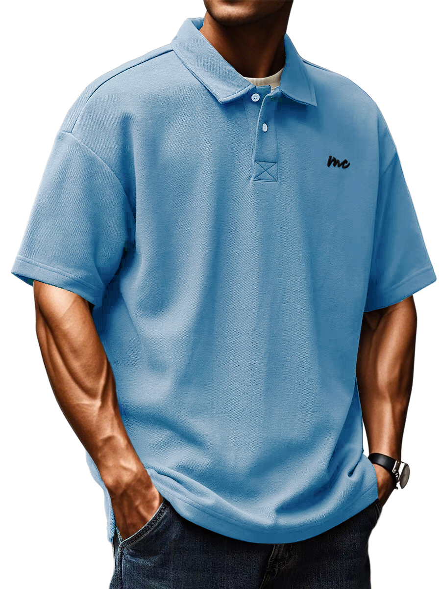 Men's American Casual Retro Loose Short-sleeved Polo Shirt