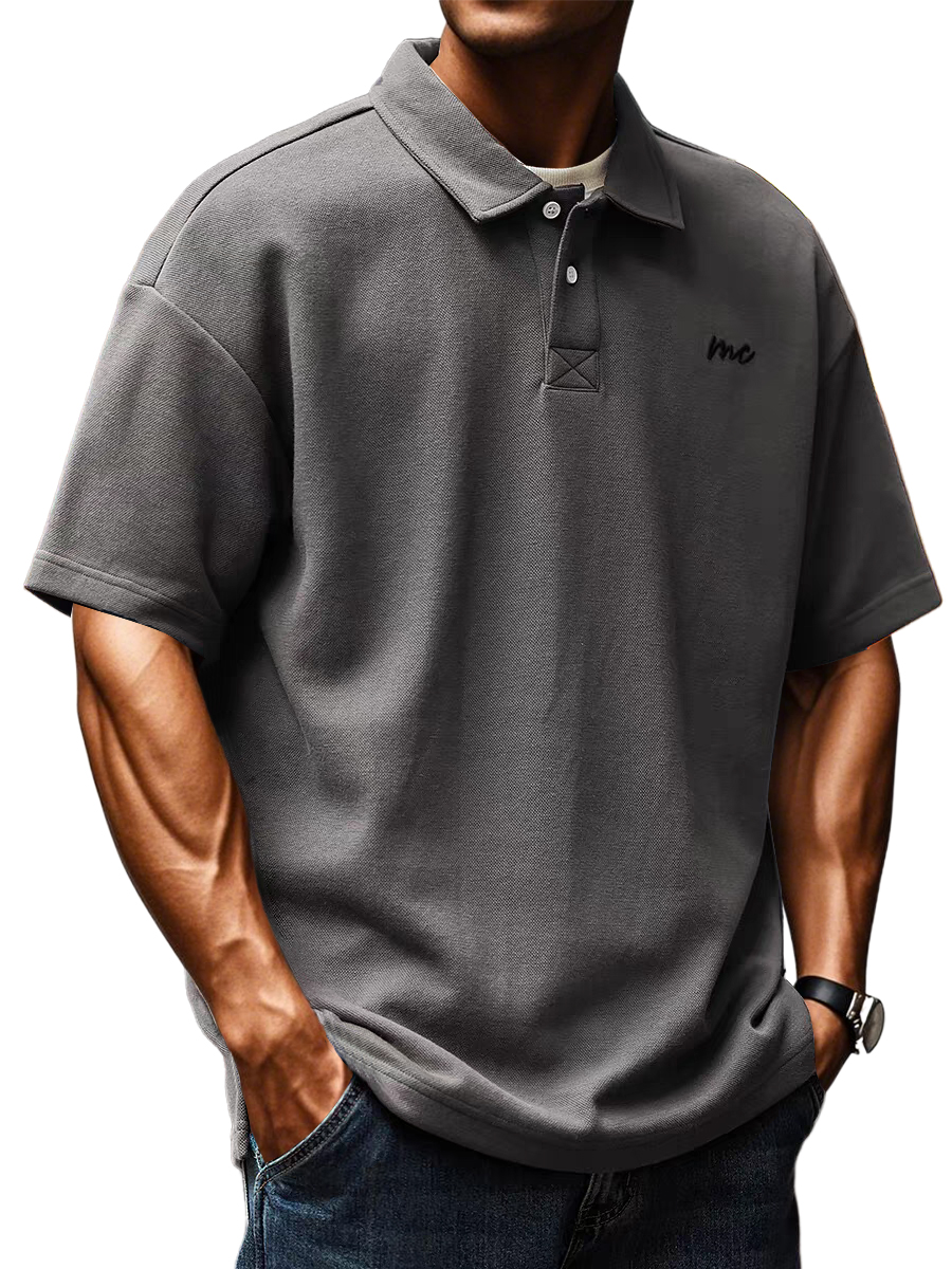 Men's American Casual Retro Loose Short-sleeved Polo Shirt