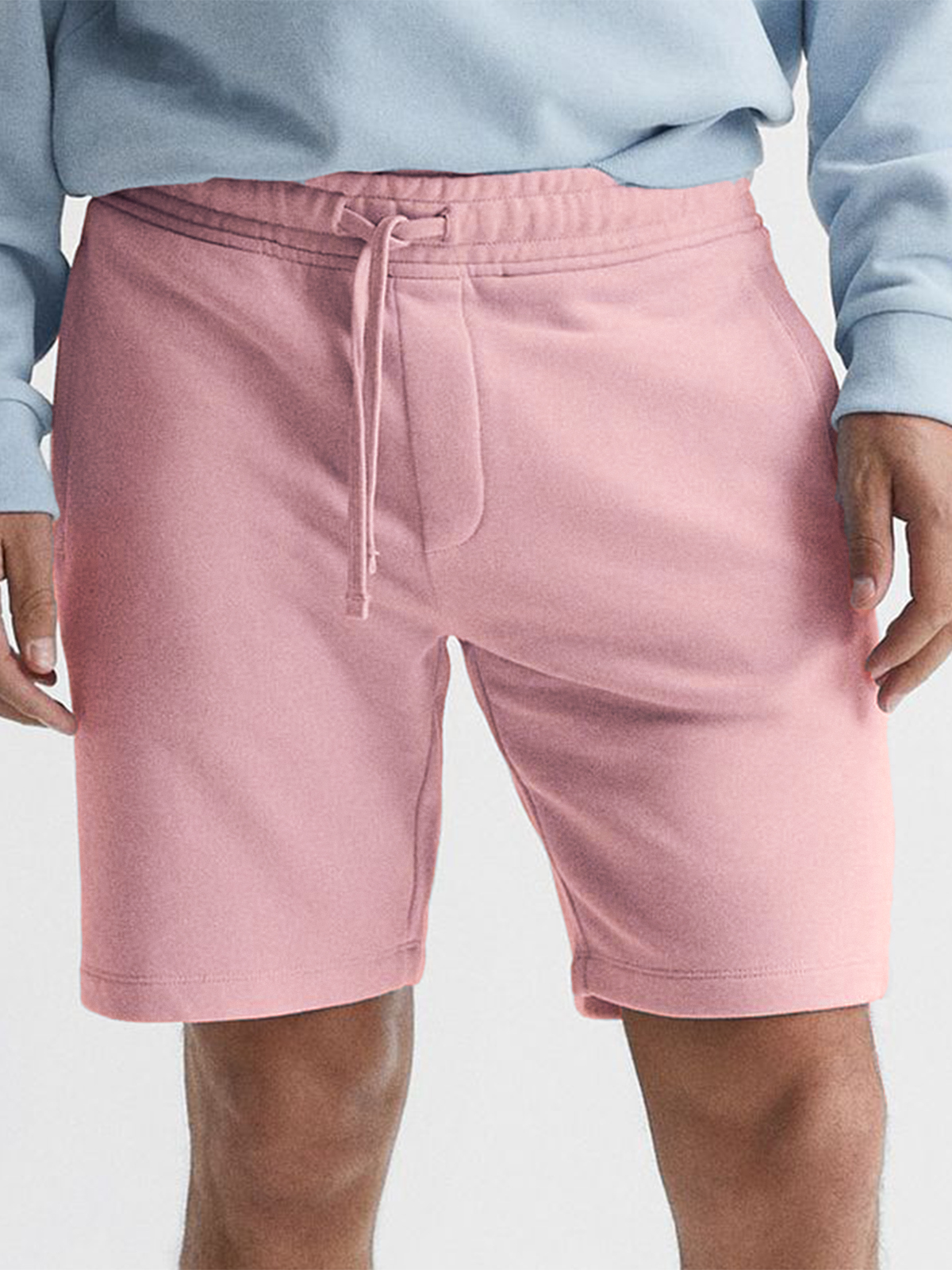 Men's Stylish Drawstring Dye Casual Cropped Shorts with Side Pockets
