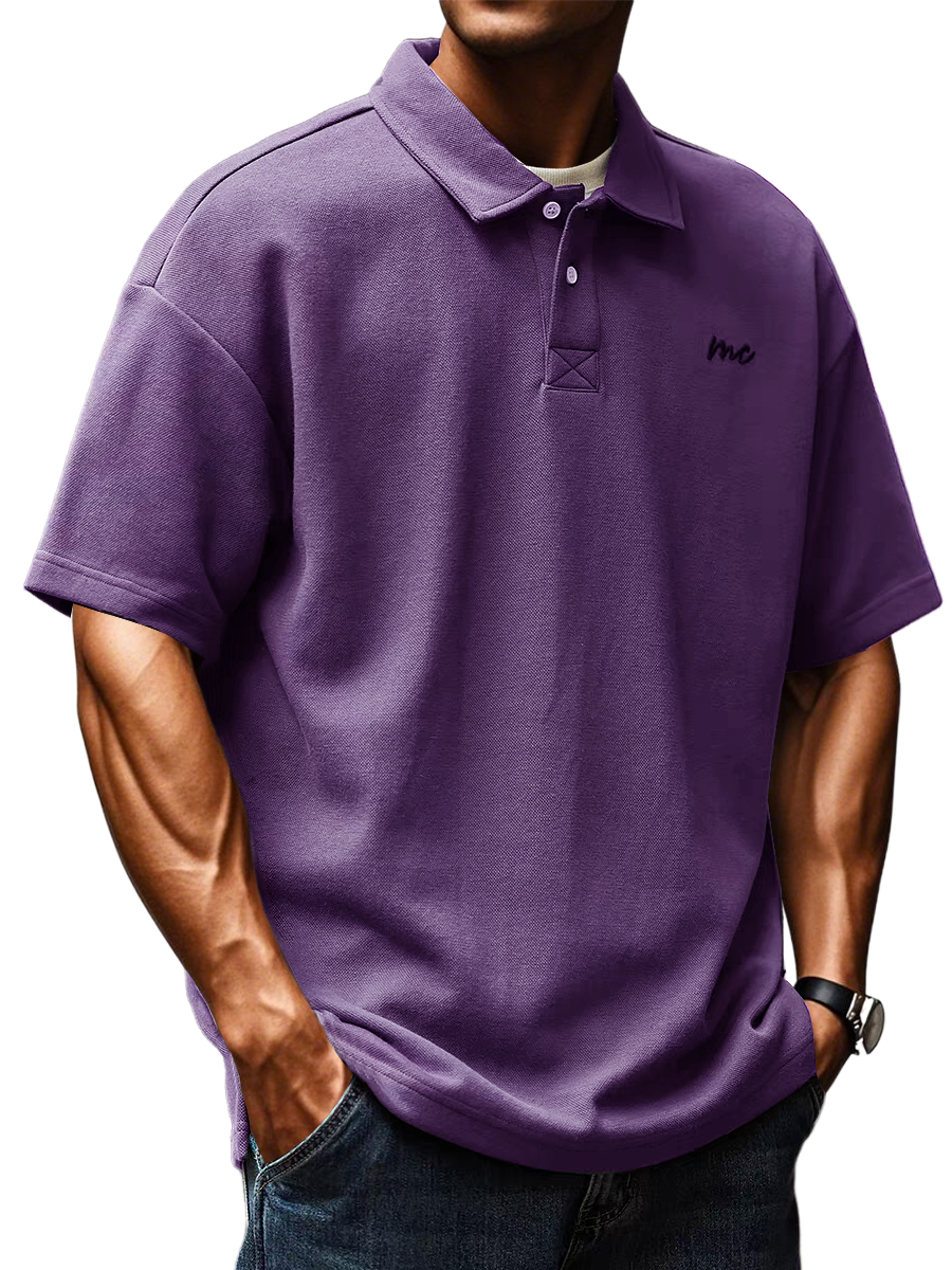 Men's American Casual Retro Loose Short-sleeved Polo Shirt
