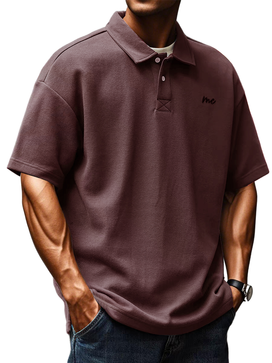 Men's American Casual Retro Loose Short-sleeved Polo Shirt