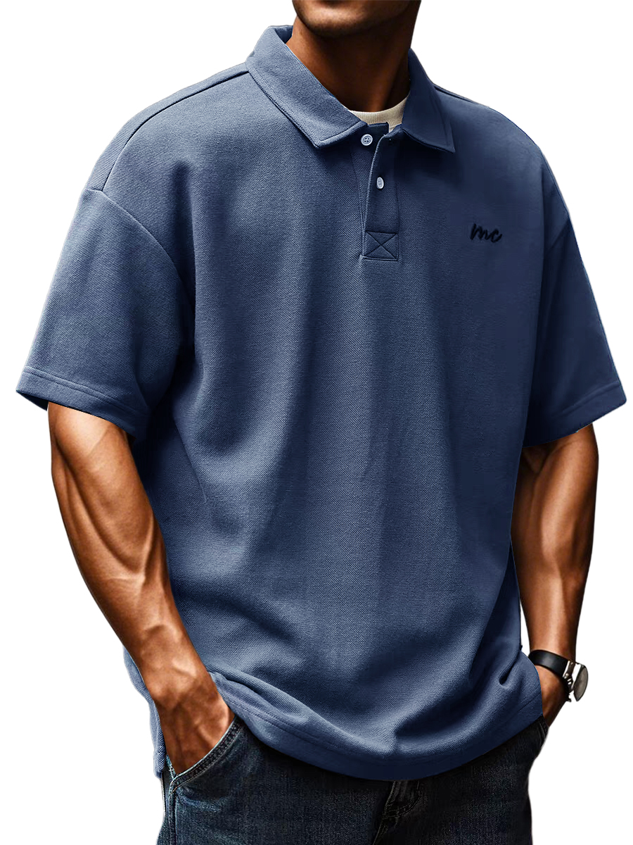 Men's American Casual Retro Loose Short-sleeved Polo Shirt