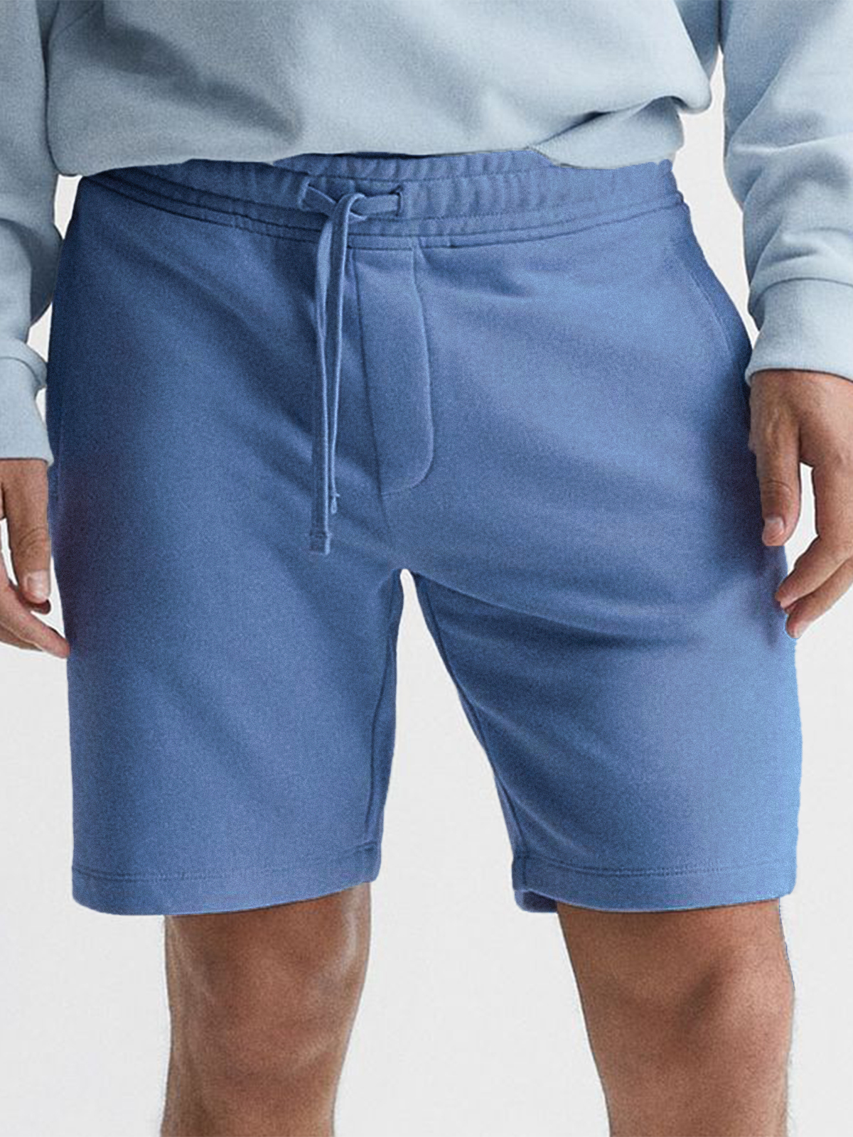 Men's Stylish Drawstring Dye Casual Cropped Shorts with Side Pockets