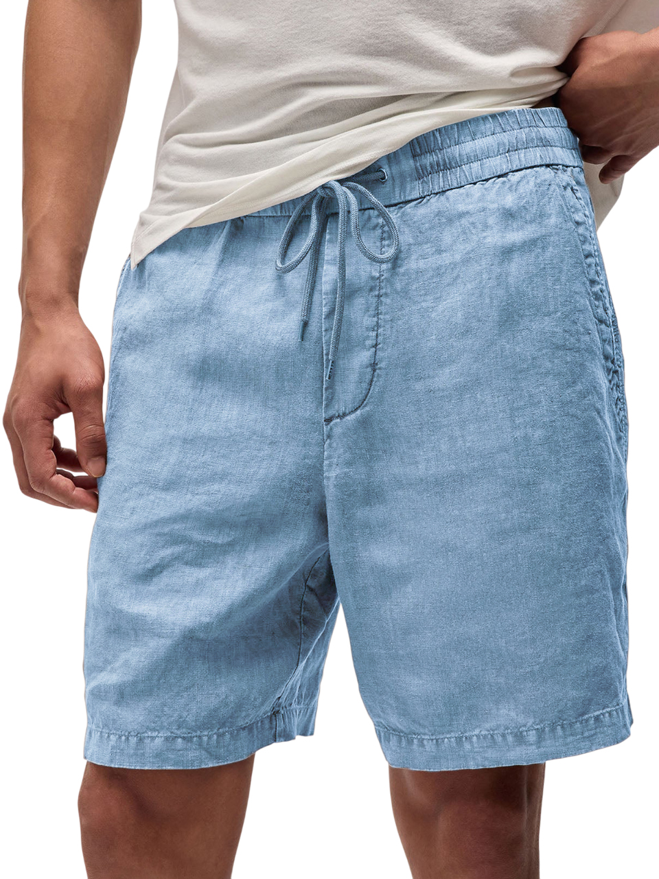 Men's Breathable Vintage Linen Resort Casual Shorts with Side Pockets