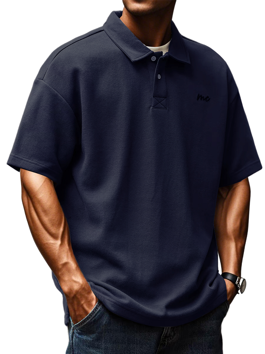 Men's American Casual Retro Loose Short-sleeved Polo Shirt