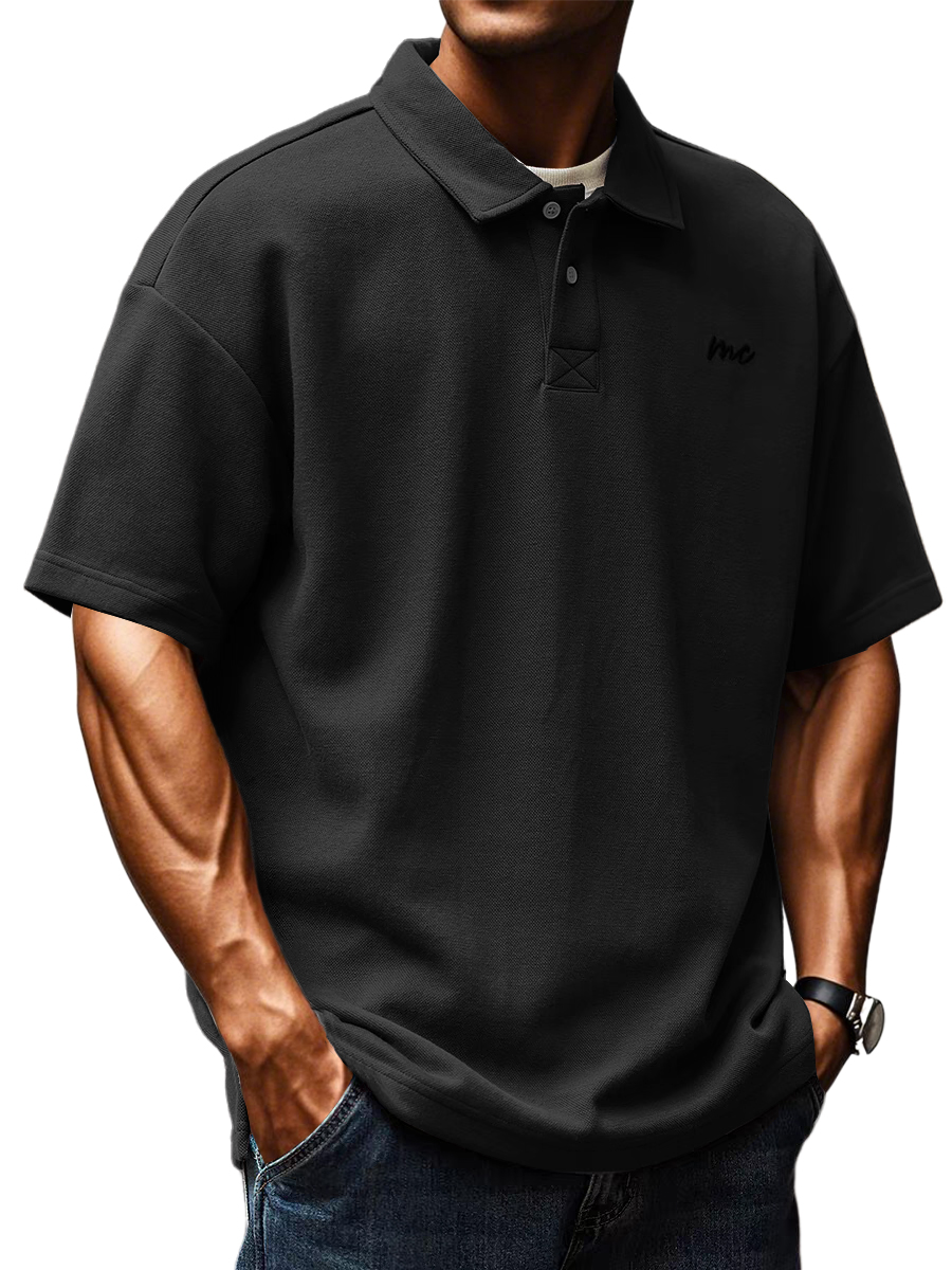 Men's American Casual Retro Loose Short-sleeved Polo Shirt