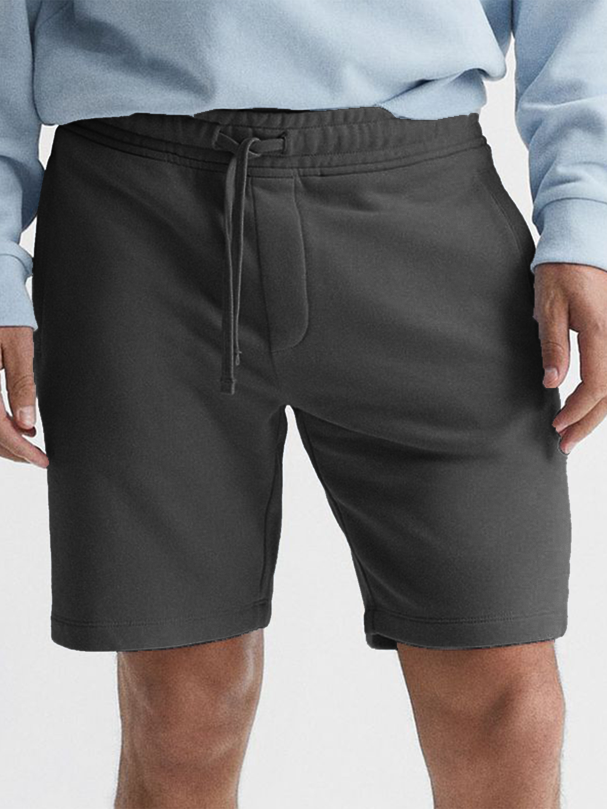 Men's Stylish Drawstring Dye Casual Cropped Shorts with Side Pockets