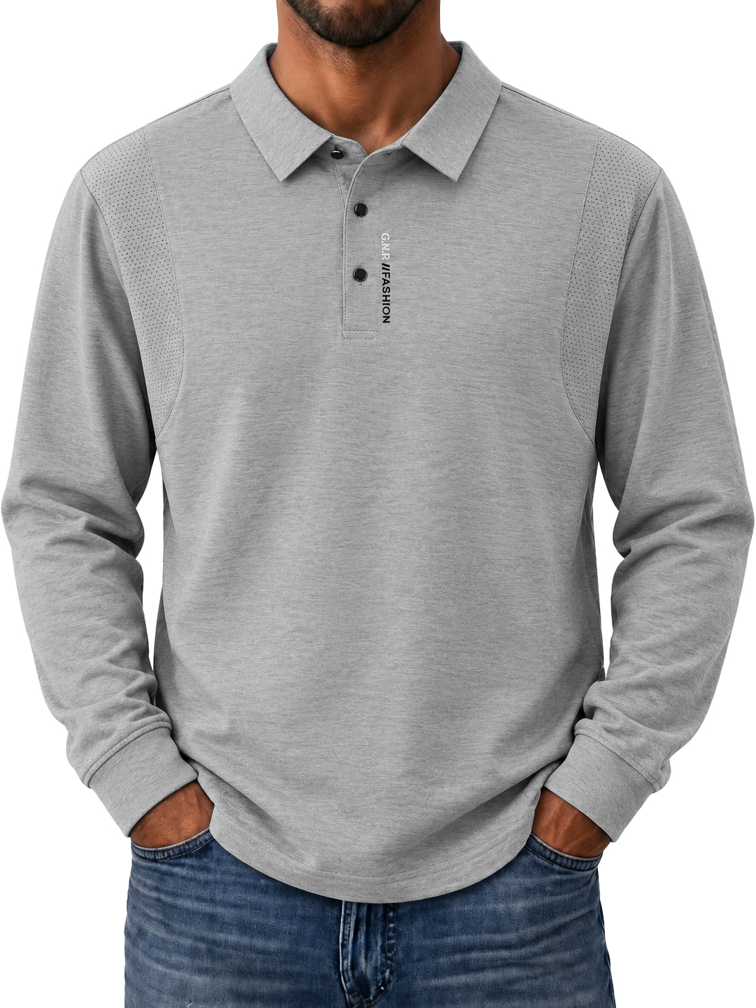 Men's Spring/Autumn Lapel Casual Fashionable Breathable Versatile Polo Shirt