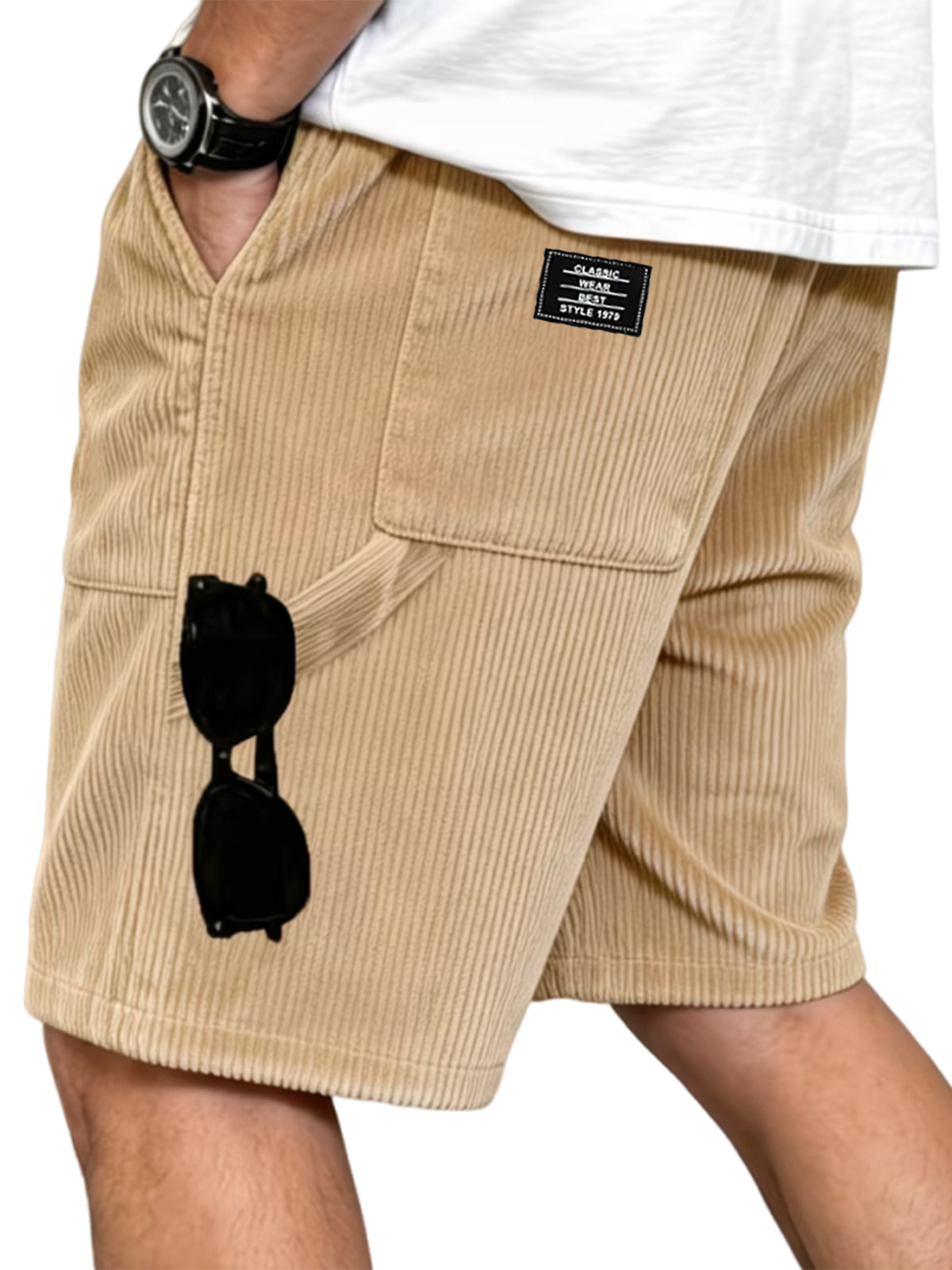 Men's Ribbed Fashion Casual Shorts