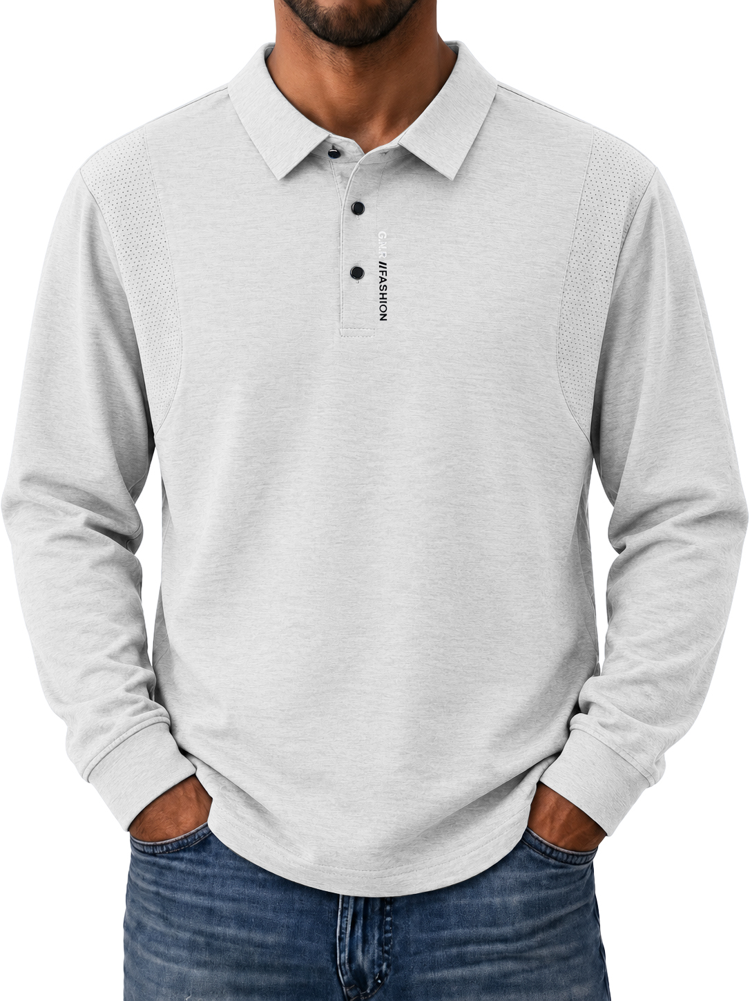 Men's Spring/Autumn Lapel Casual Fashionable Breathable Versatile Polo Shirt