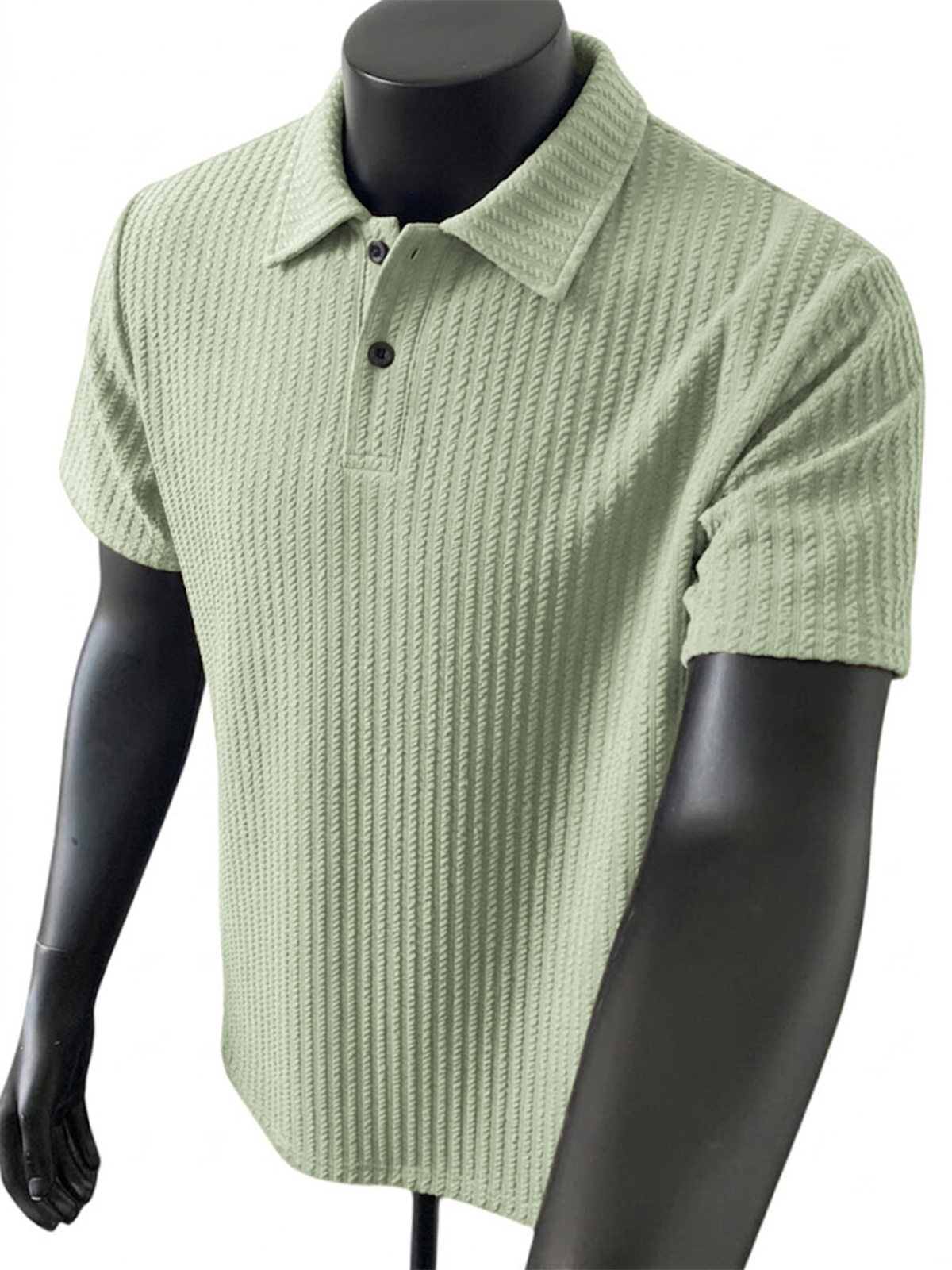 Men's Jacquard Casual Collared Short-sleeved Polo Shirt