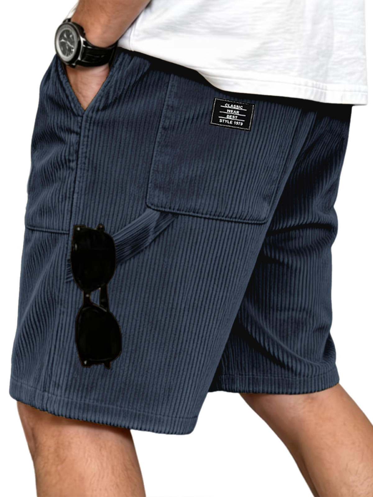 Men's Ribbed Fashion Casual Shorts