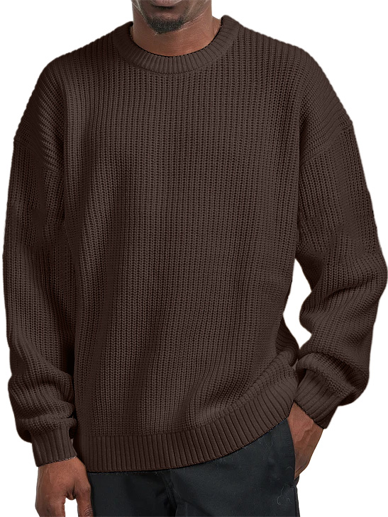 Men's Casual Everyday Crew Neck Basic Sweater