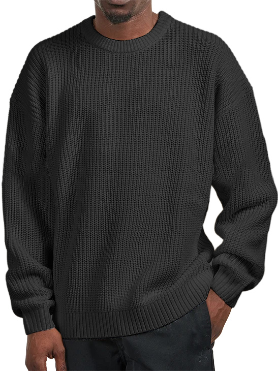 Men's Casual Everyday Crew Neck Basic Sweater