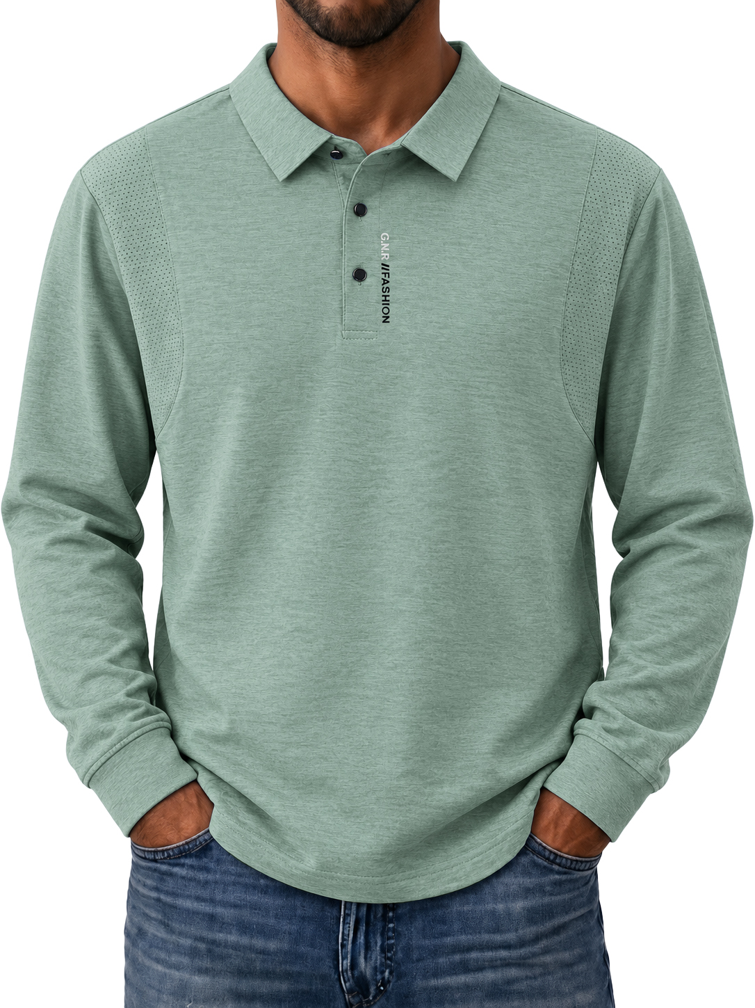 Men's Spring/Autumn Lapel Casual Fashionable Breathable Versatile Polo Shirt