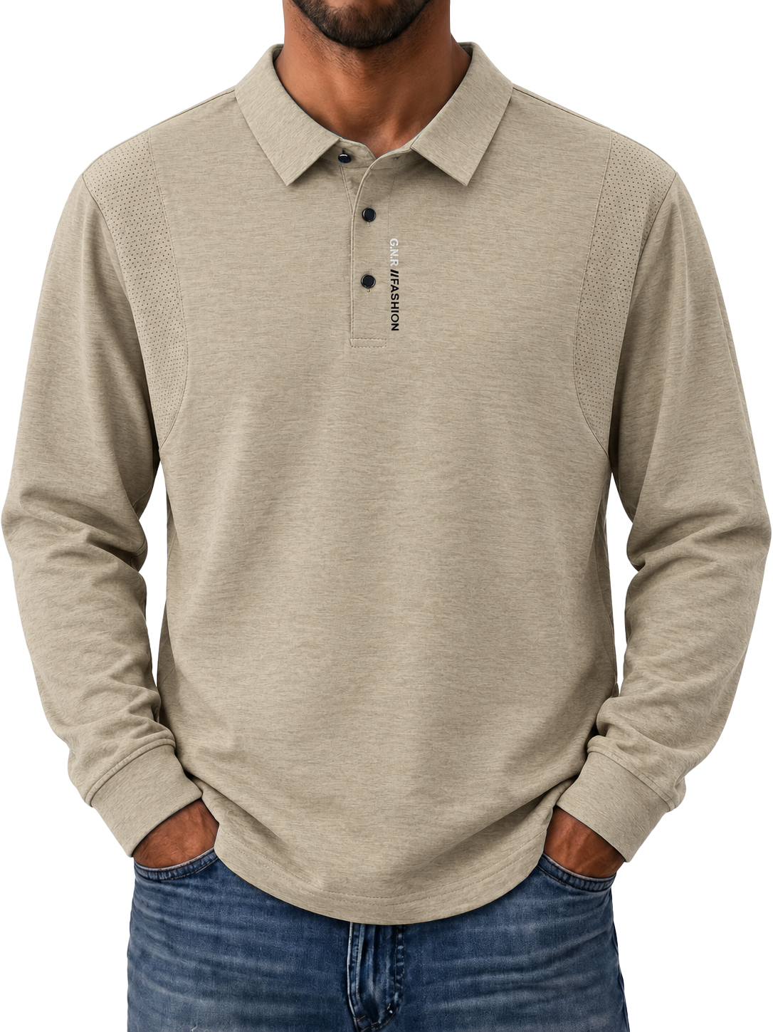 Men's Spring/Autumn Lapel Casual Fashionable Breathable Versatile Polo Shirt