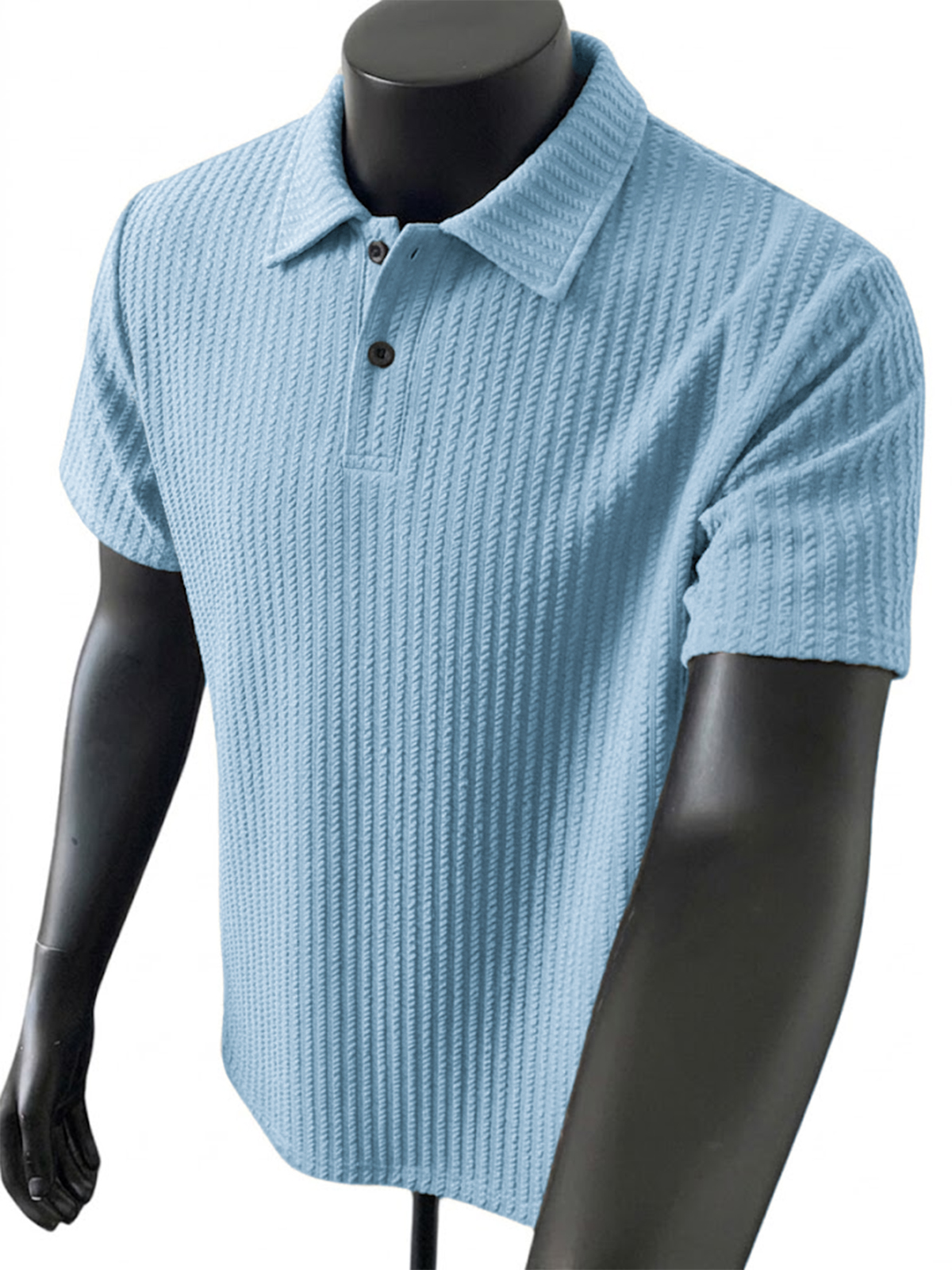 Men's Jacquard Casual Collared Short-sleeved Polo Shirt