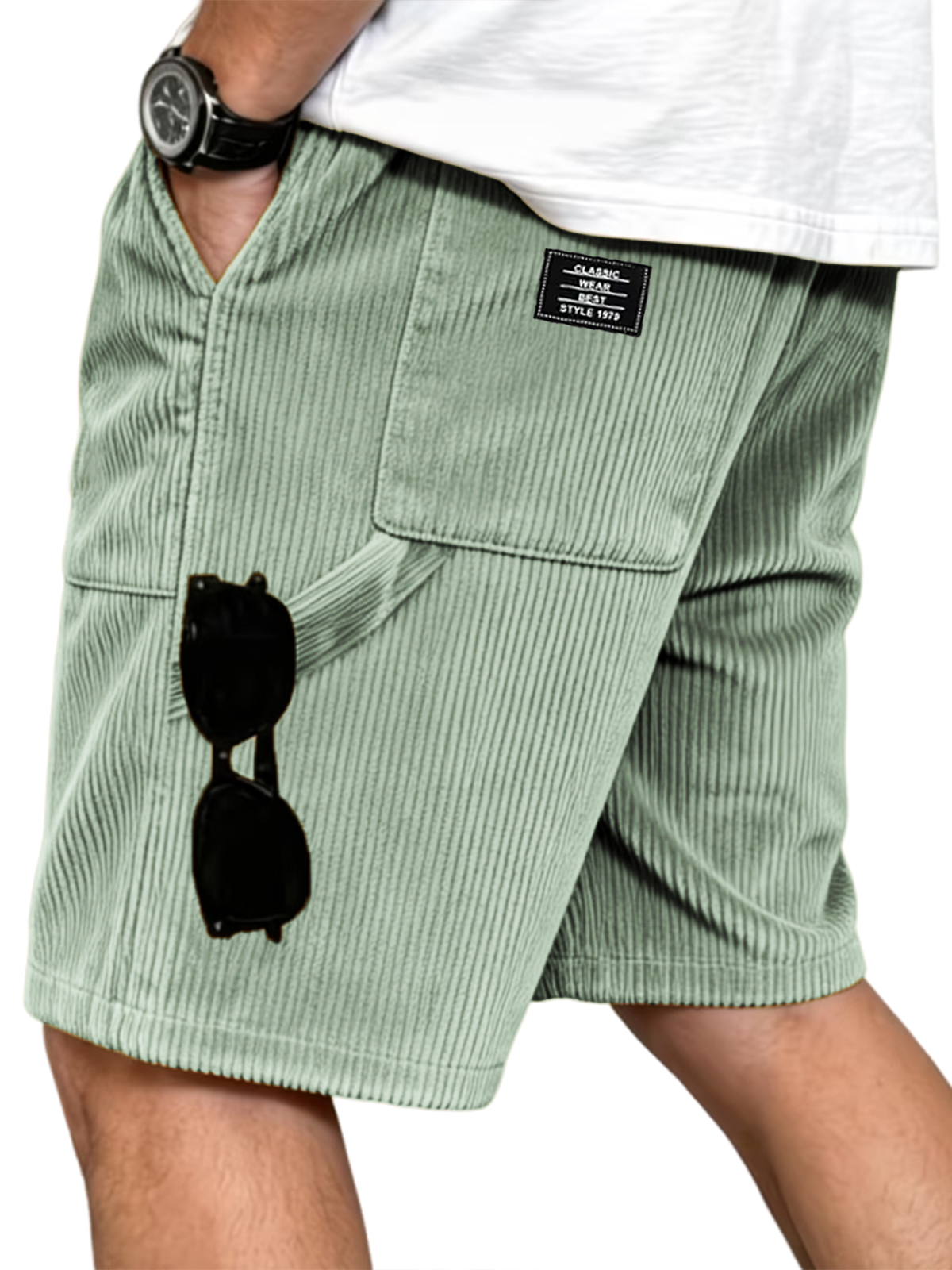 Men's Ribbed Fashion Casual Shorts